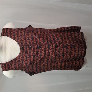Liz Claiborne Sleeveless Tribal Button Down Top
